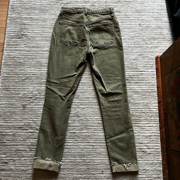 We the free- size 26. Army Green jeans. One hole in left knee. - Picture 2 of 3